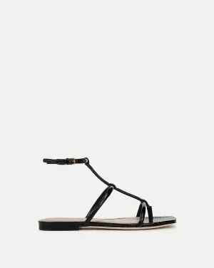 Marbella Lizard-Embossed Sandal