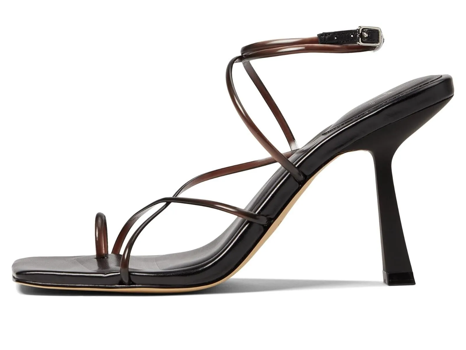 Marc Fisher Dariana Sandals Women's US 6 Black Ankle Strap Spool Heel KHD266