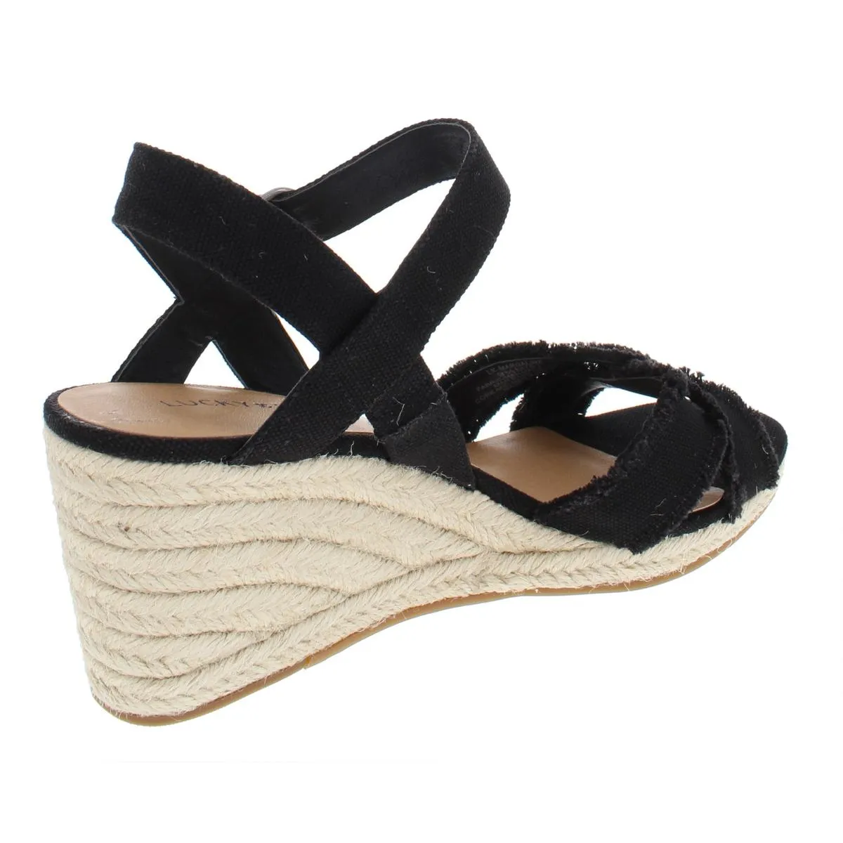 Margaline Womens Frayed Hem Canvas Espadrilles