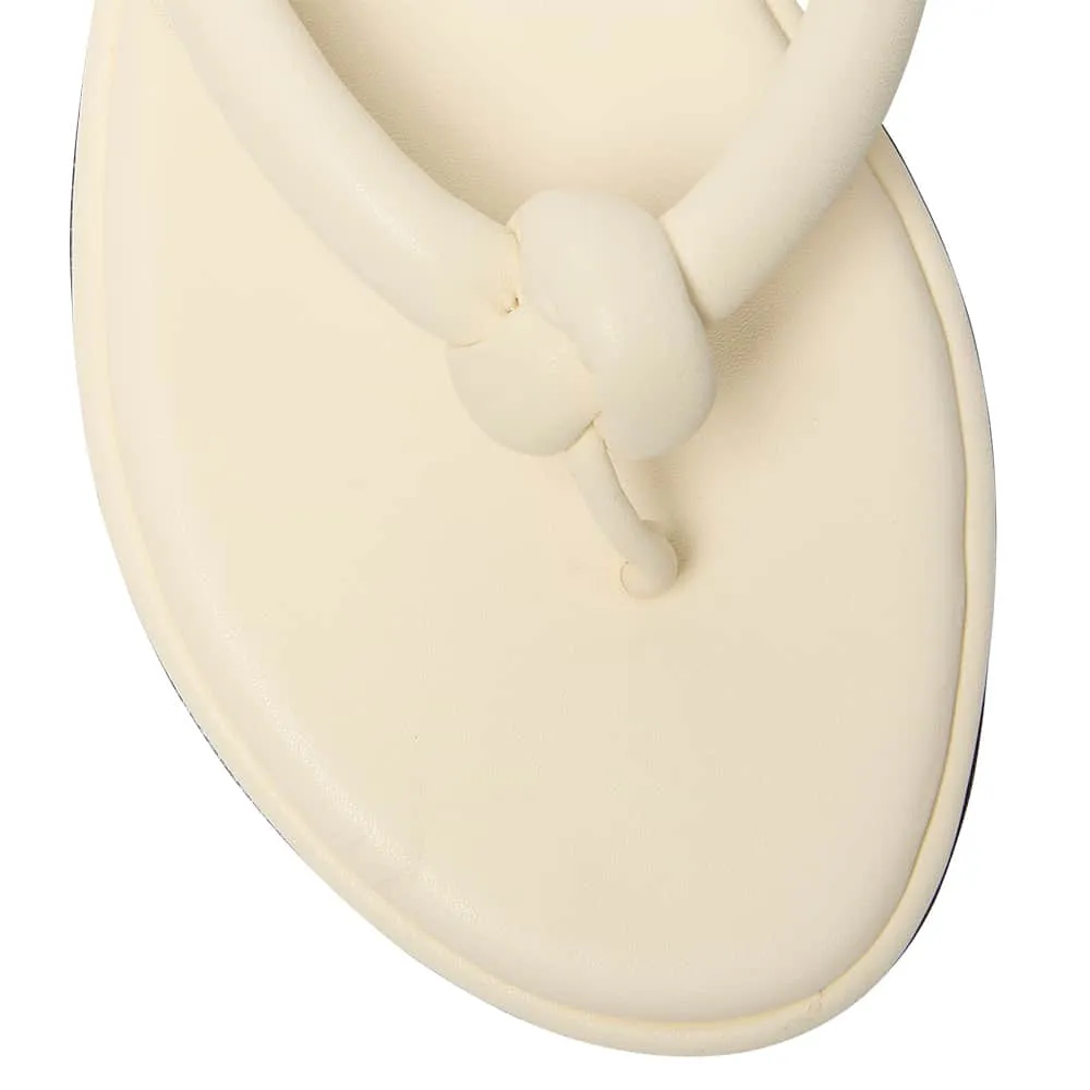 Maui Thongs in Bone Smooth