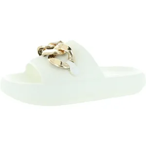 Mello Eva Chain Womens Open Toe Slip On Slide Sandals
