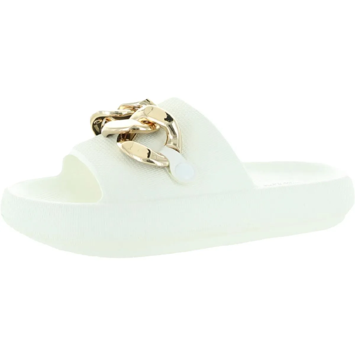 Mello Eva Chain Womens Open Toe Slip On Slide Sandals