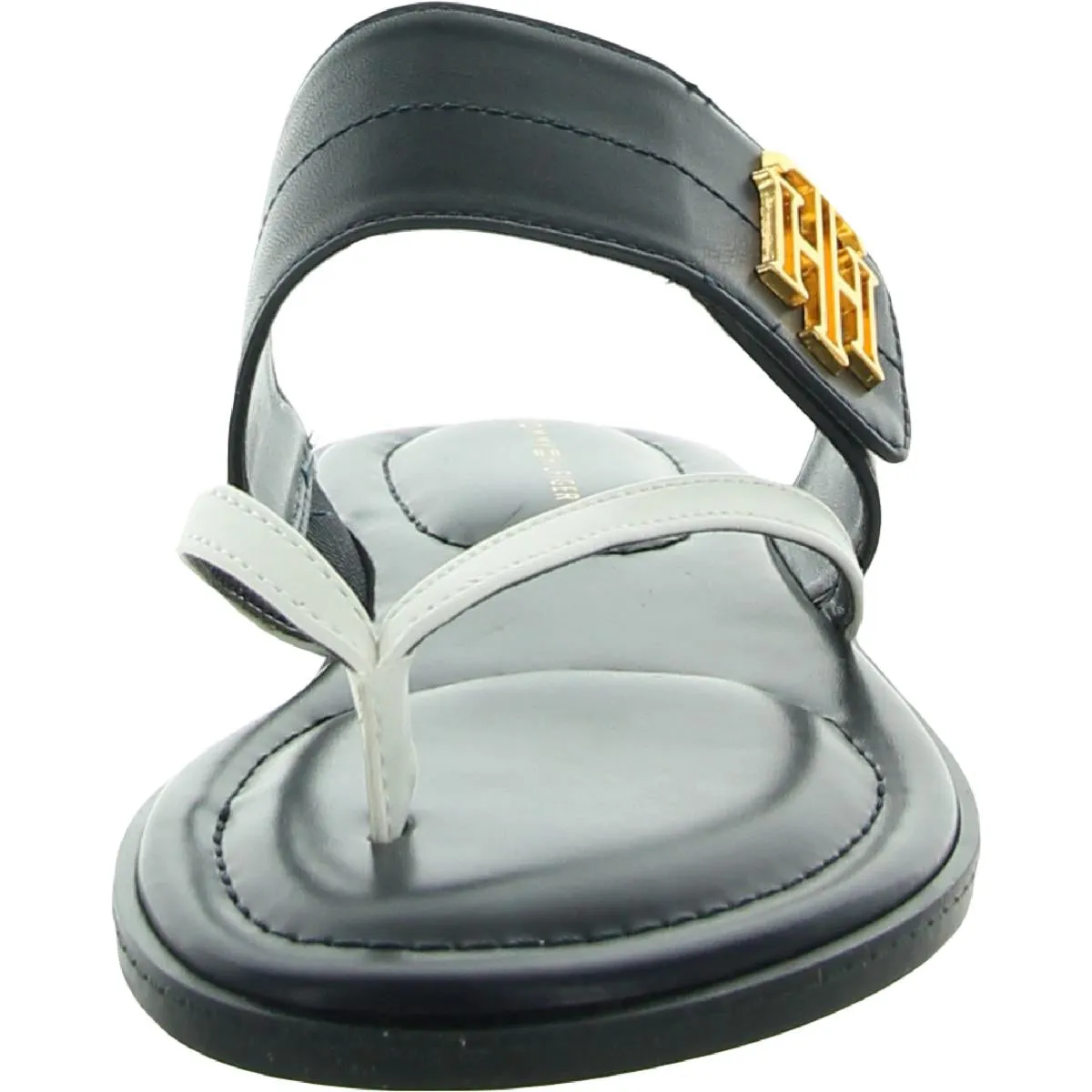 Meriem Womens Logo Thong Flat Sandals