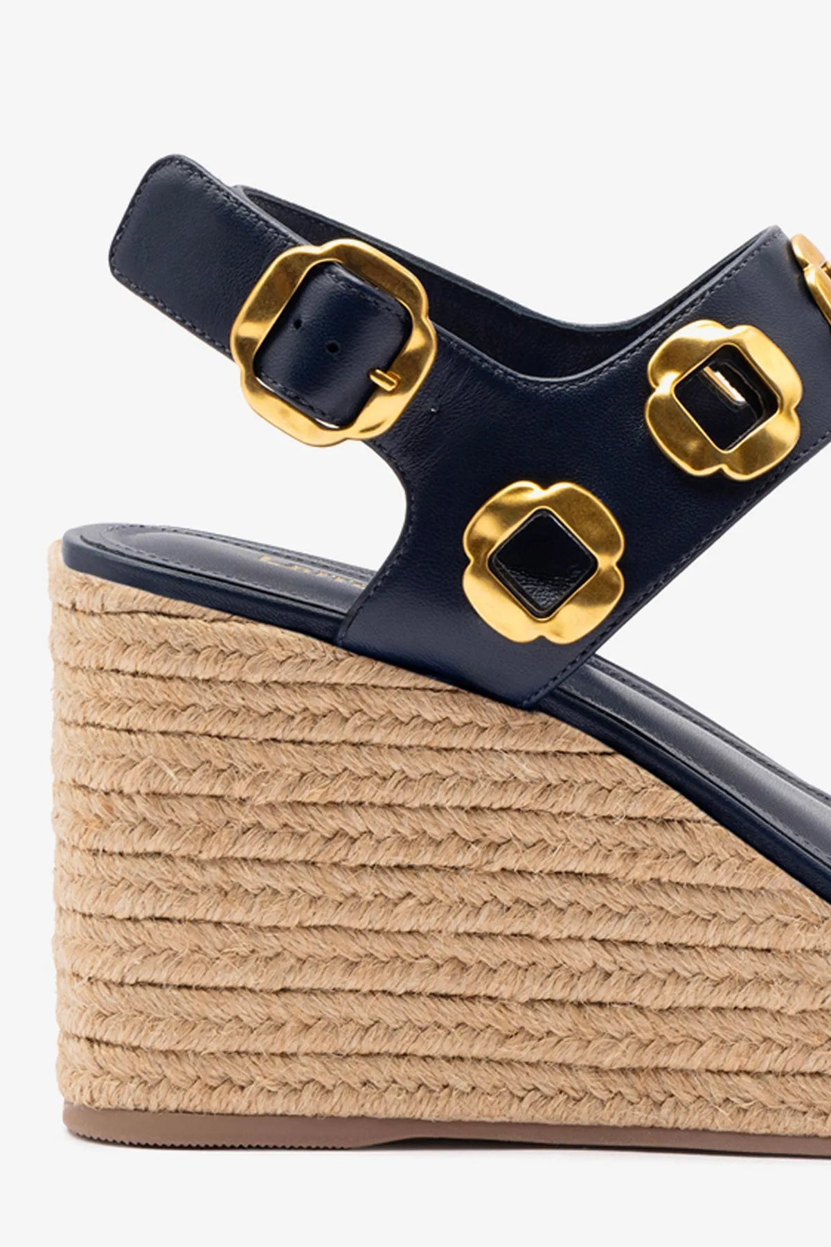 Milan Espadrille iin Navy Leather