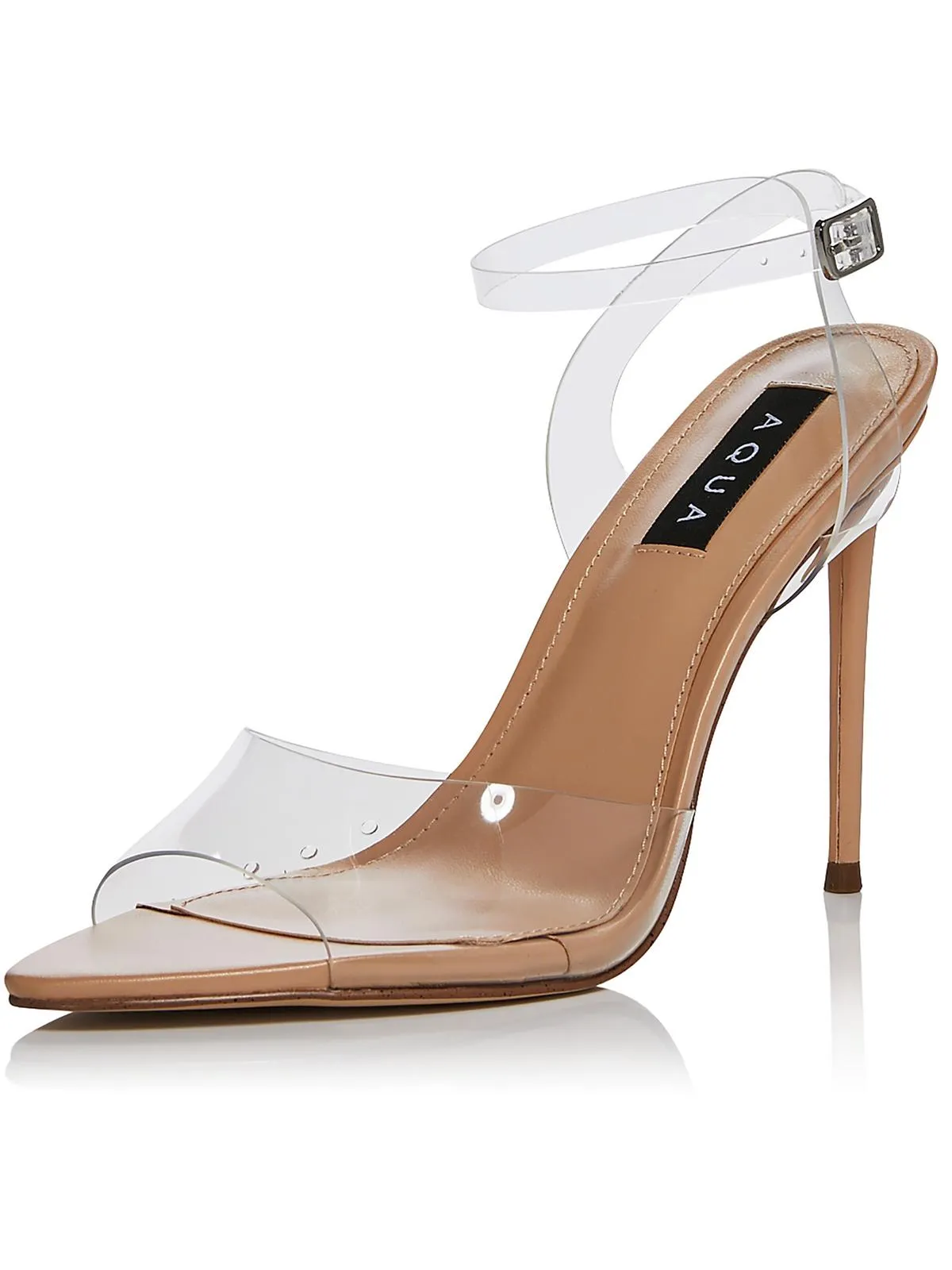 Milan Womens Vinyl Ankle Strap Heels
