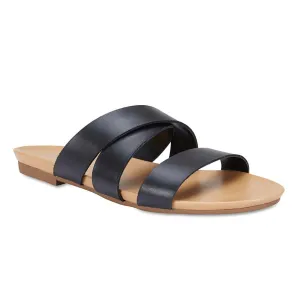 Milson Slide in Black Leather