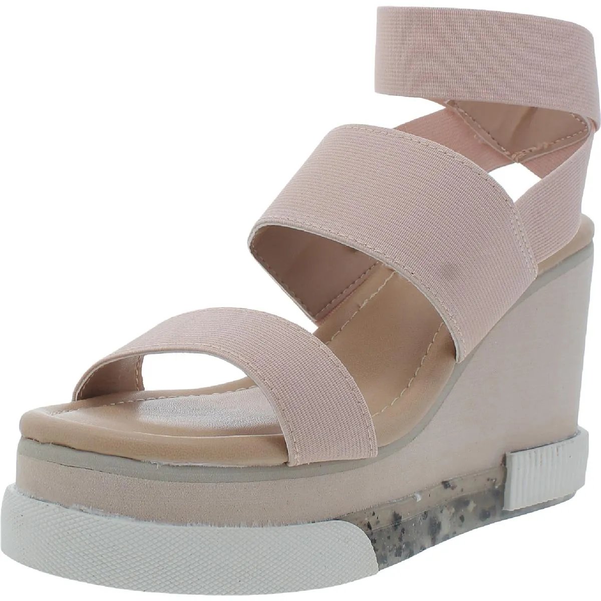 Miran Womens Stretch Slip On Wedge Sandals
