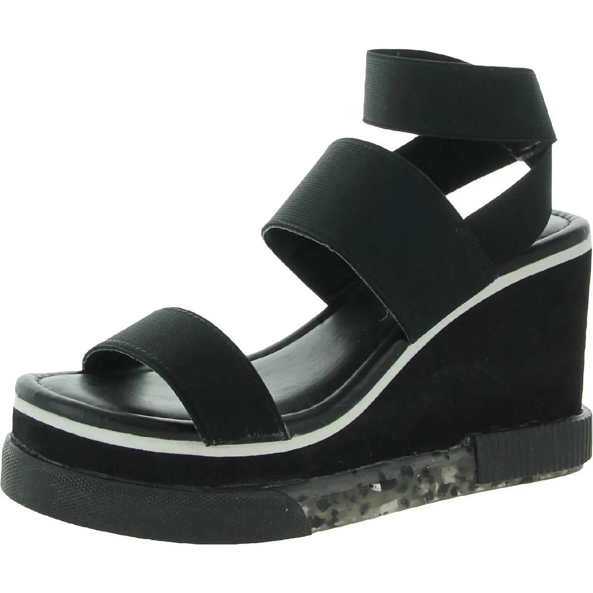 Miran Womens Stretch Slip On Wedge Sandals