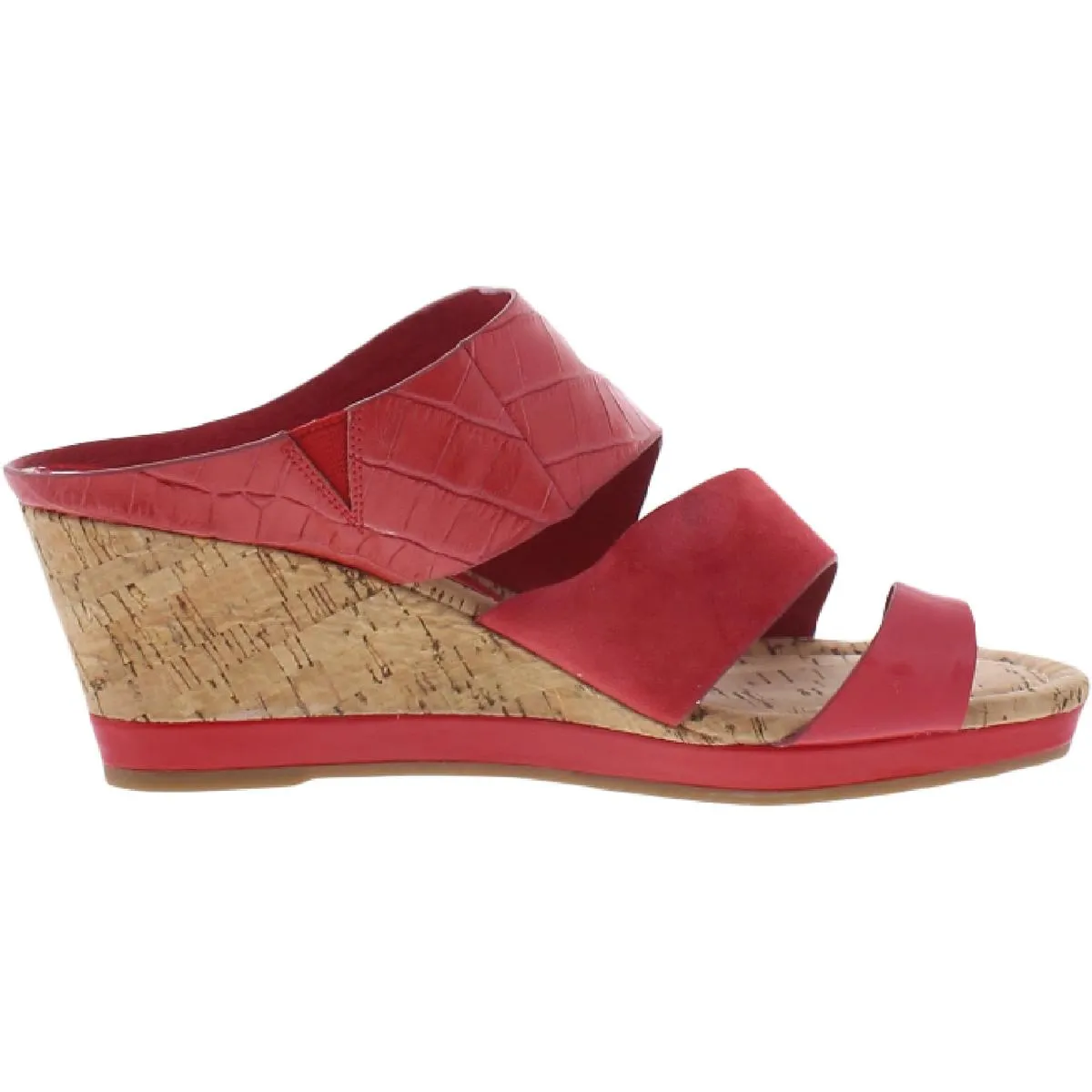 Montce Womens Leather Patent Slide Sandals
