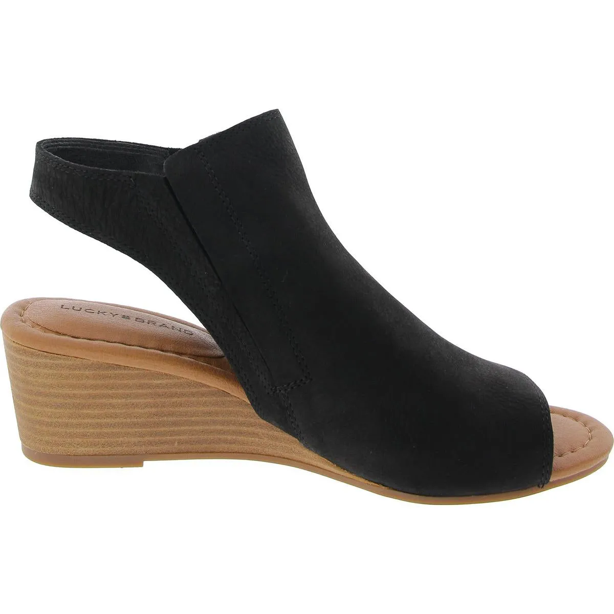 Movisa Womens Stretch Suede Wedge Sandals
