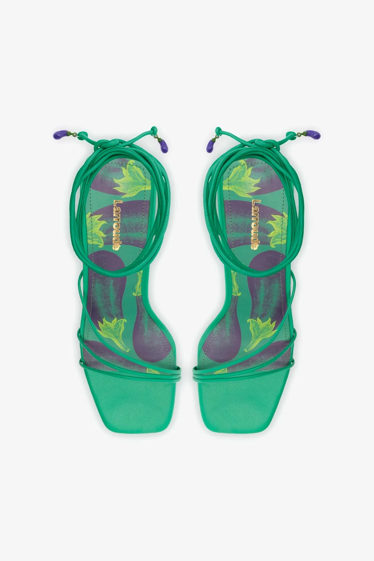 Nadia Sandal In Green Leather