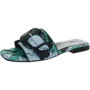 Naomi 2 Womens Floral Print Woven Slide Sandals