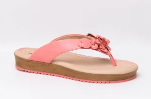 Napoli Flower Thong Sandal In Flamingo