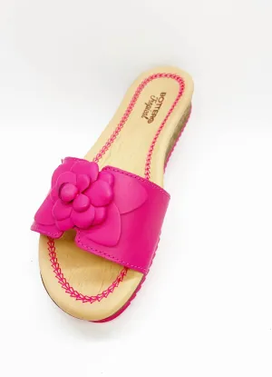 Napoli Slip On Sandal In Hot Pink