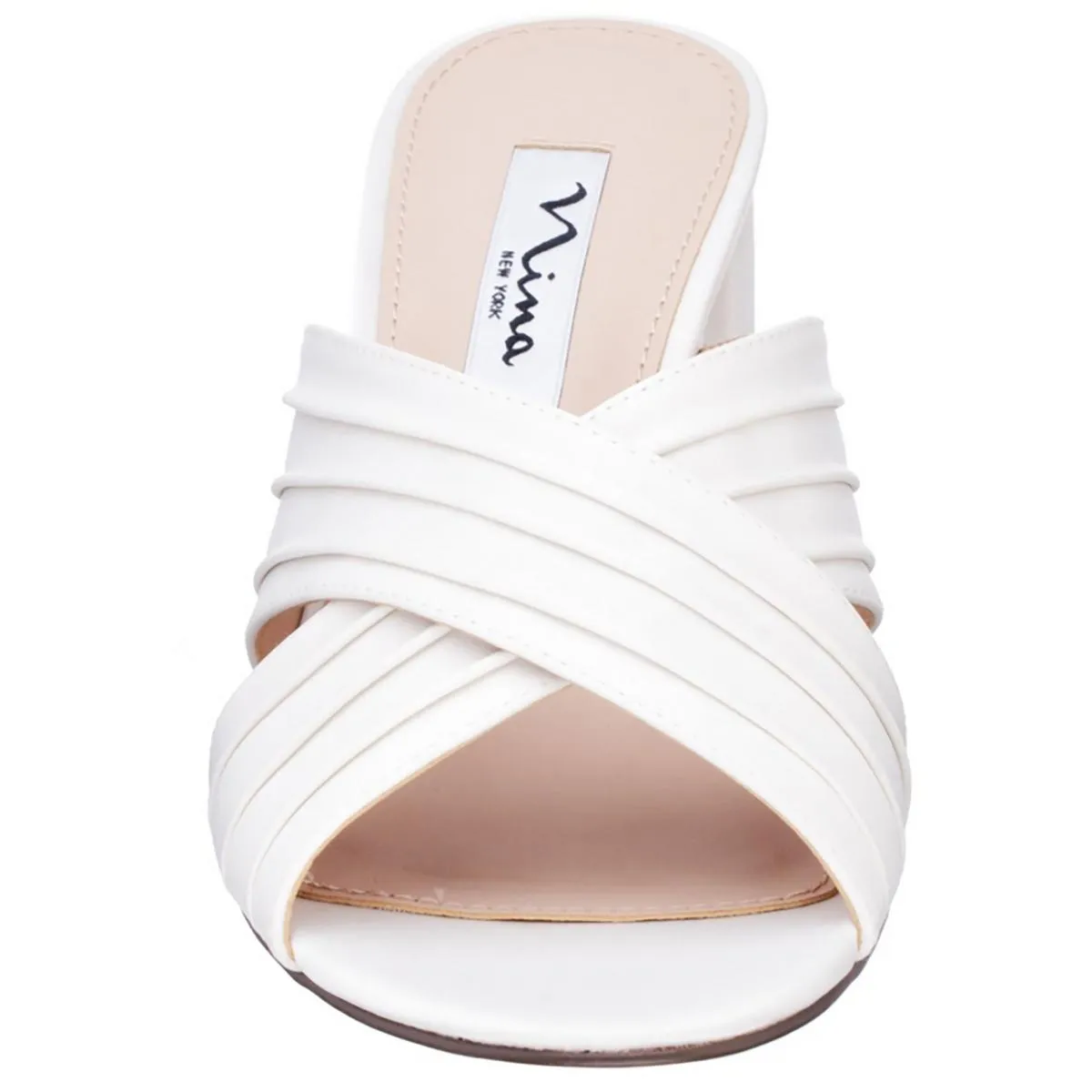Nayely Womens Satin Criss-Cross Heels
