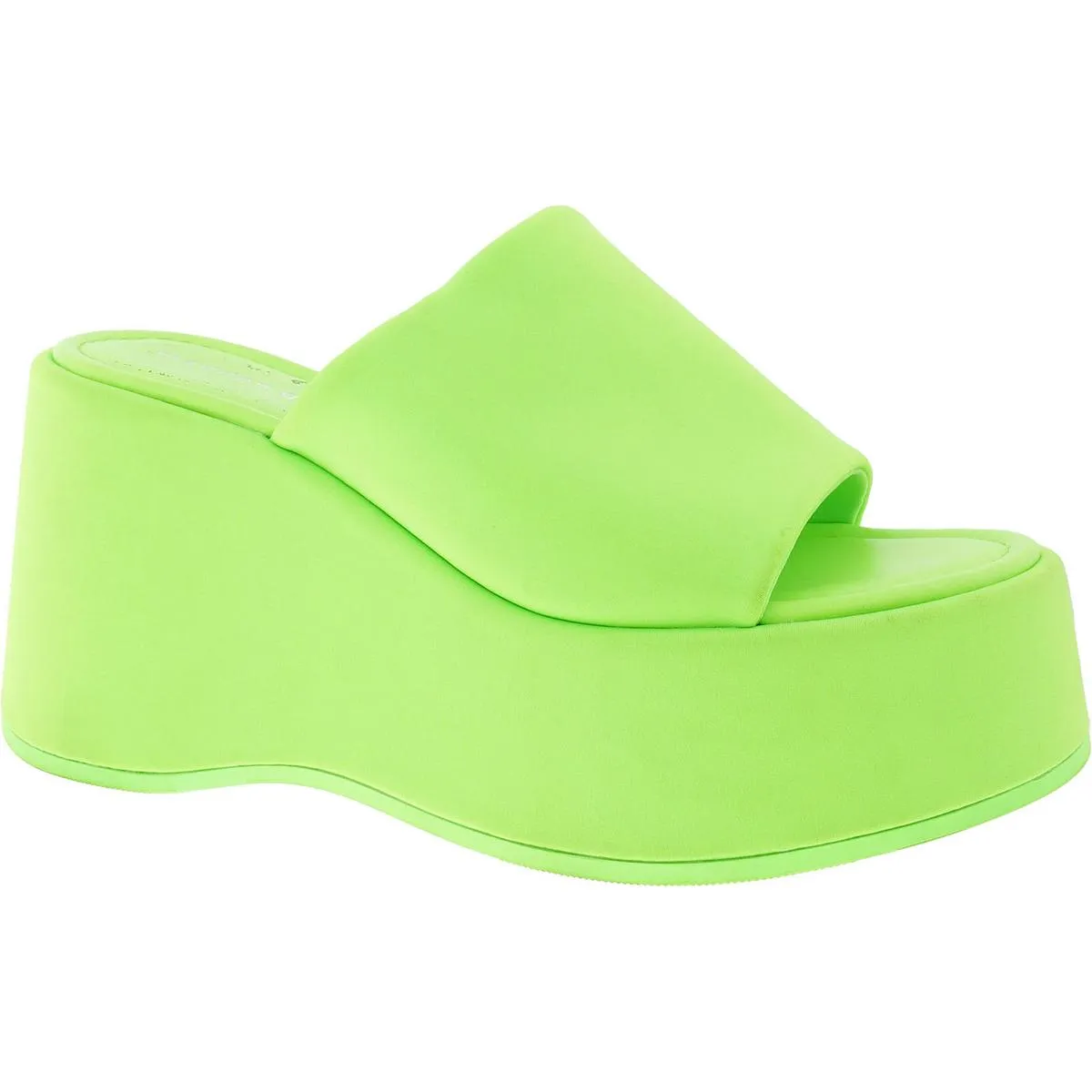 Nicco Womens Faux Leather Slip On Platform Sandals
