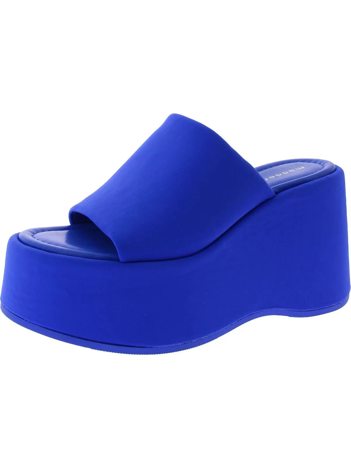 Nicco Womens Faux Leather Slip On Platform Sandals