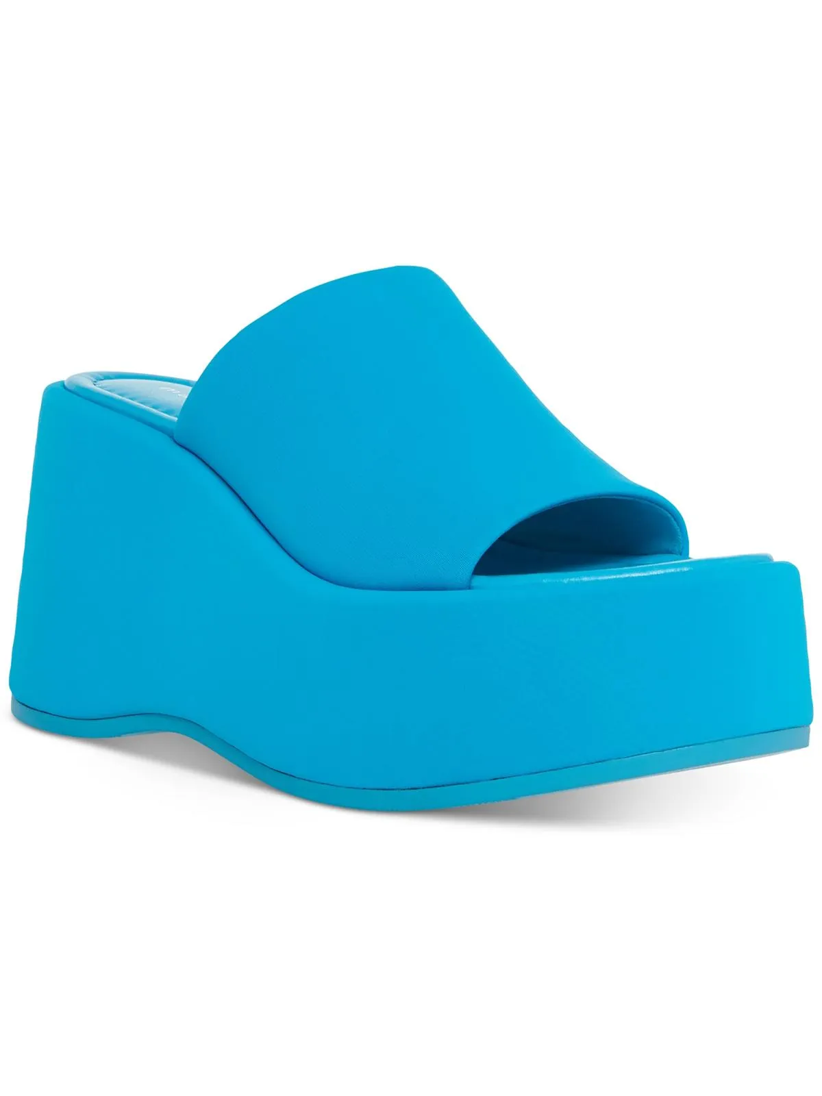 Nicco Womens Faux Leather Slip On Platform Sandals