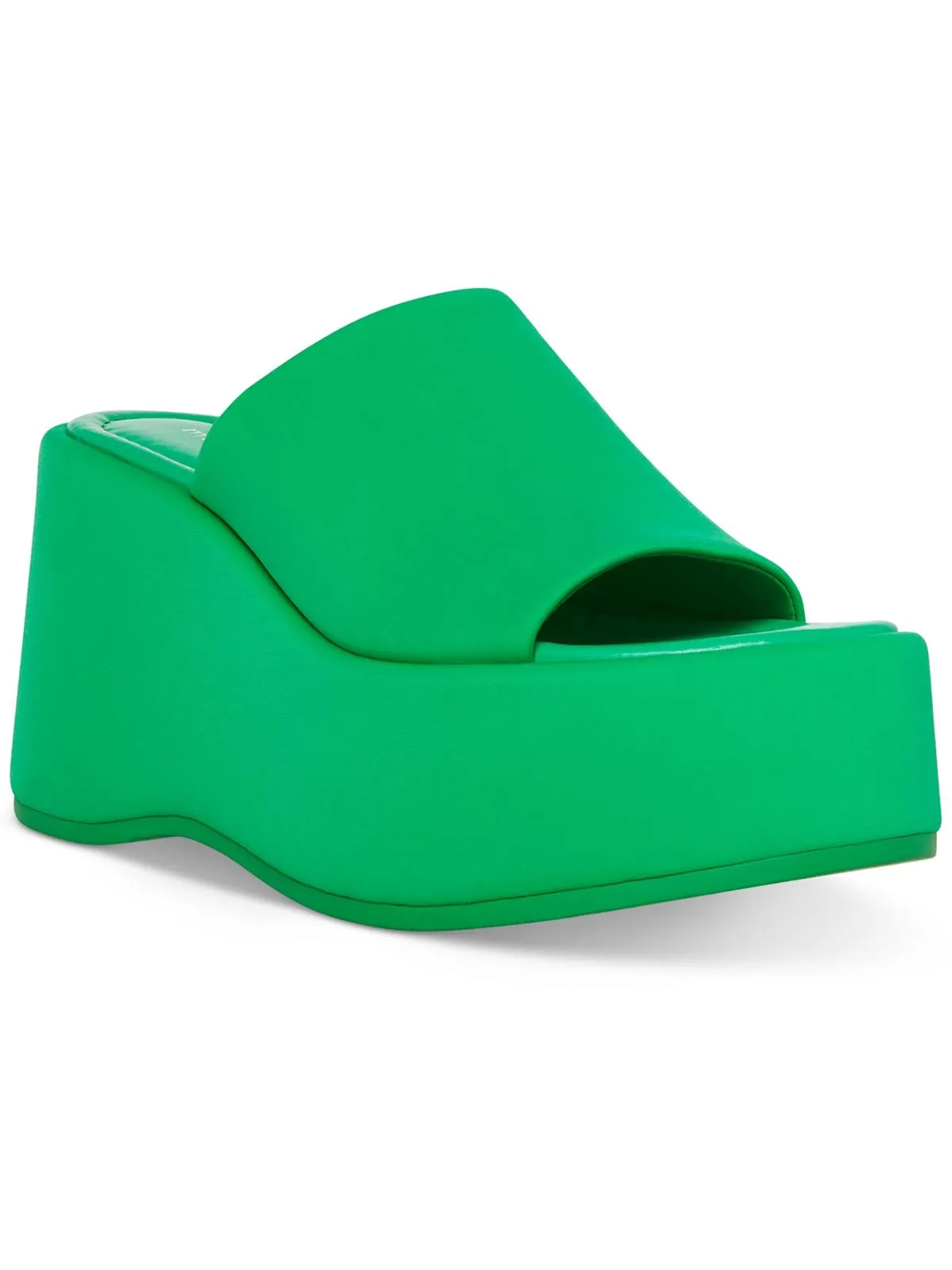 Nicco Womens Faux Leather Slip On Platform Sandals
