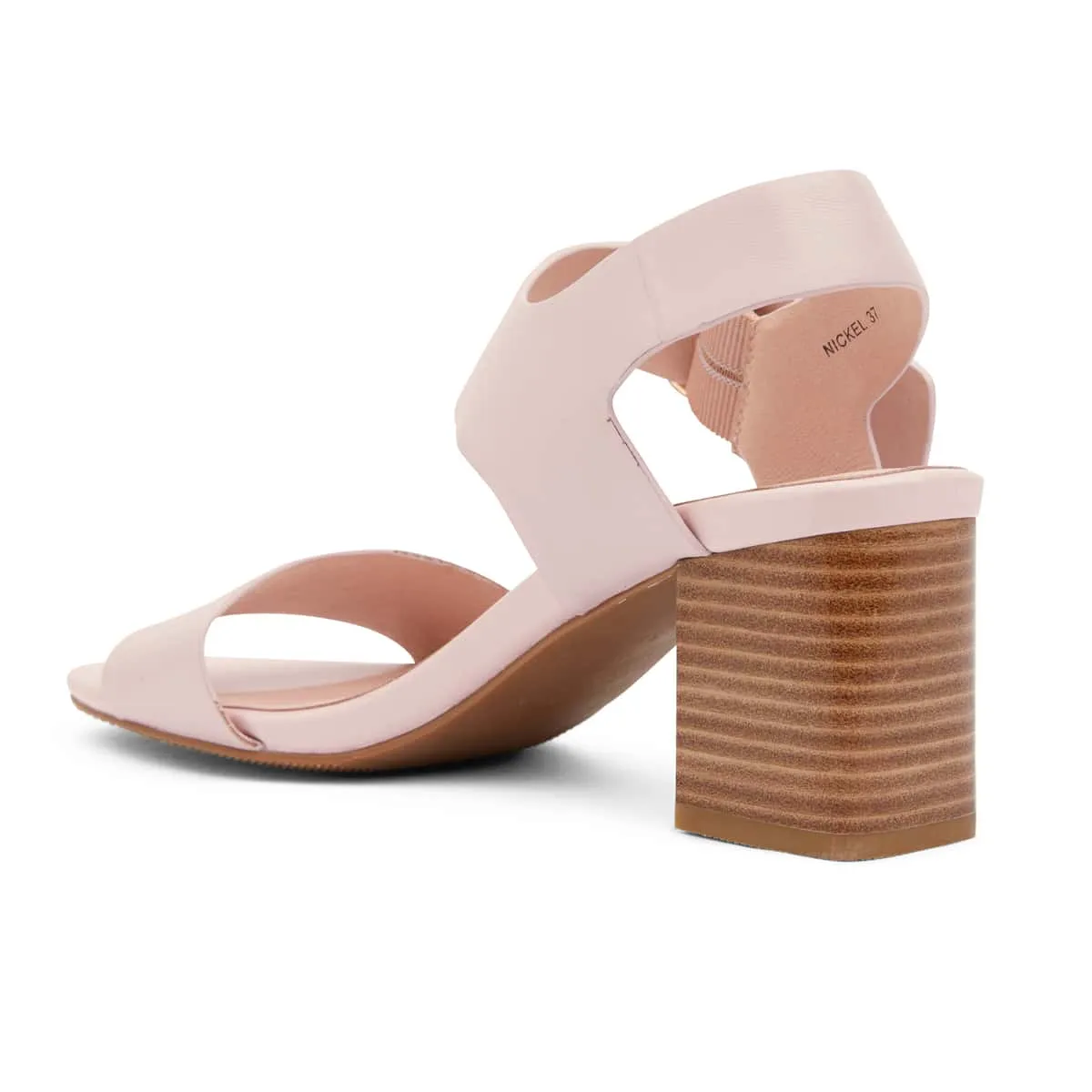 Nickel Heel in Nude Leather