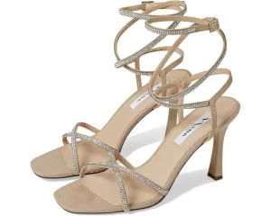 Nina Denise Sandals Women's US 9 Alamo Tan Spool Heel Square Toe Strappy ZPO41