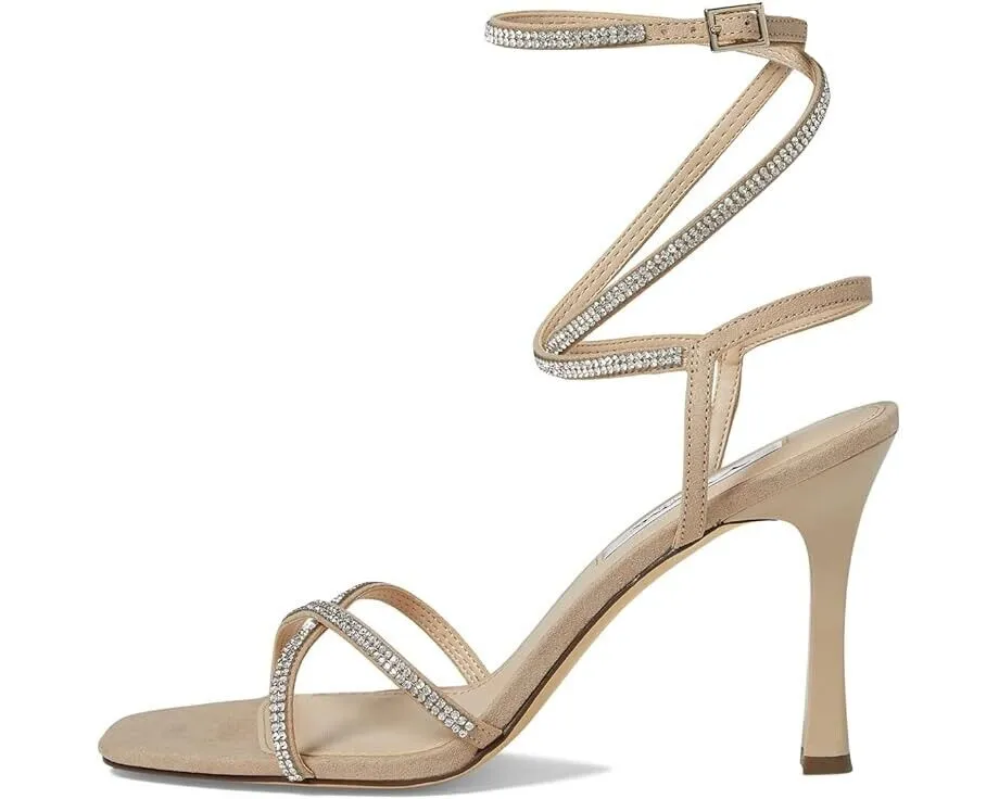 Nina Denise Sandals Women's US 9 Alamo Tan Spool Heel Square Toe Strappy ZPO41