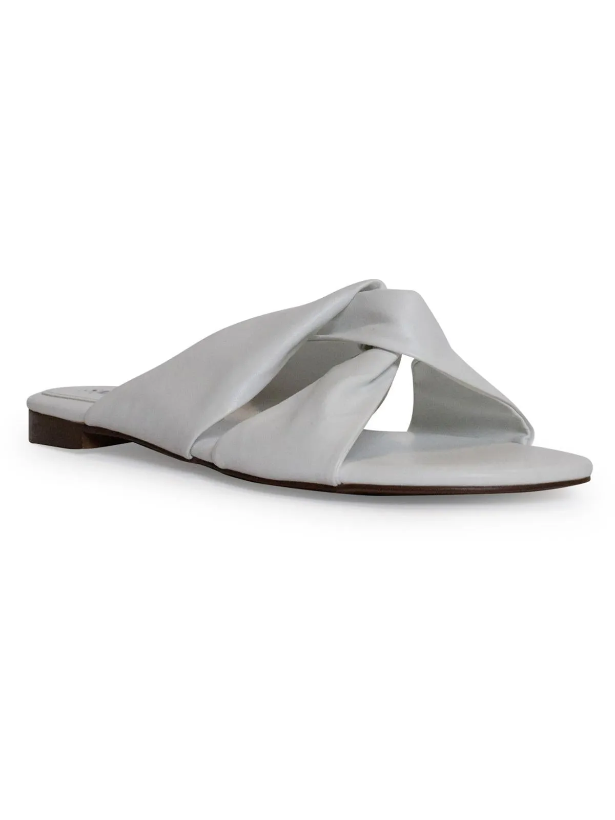 Nina Womens Knot-Front Slip On Slide Sandals