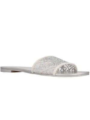 NORRIN Womens Slip On Open Toe Slide Sandals