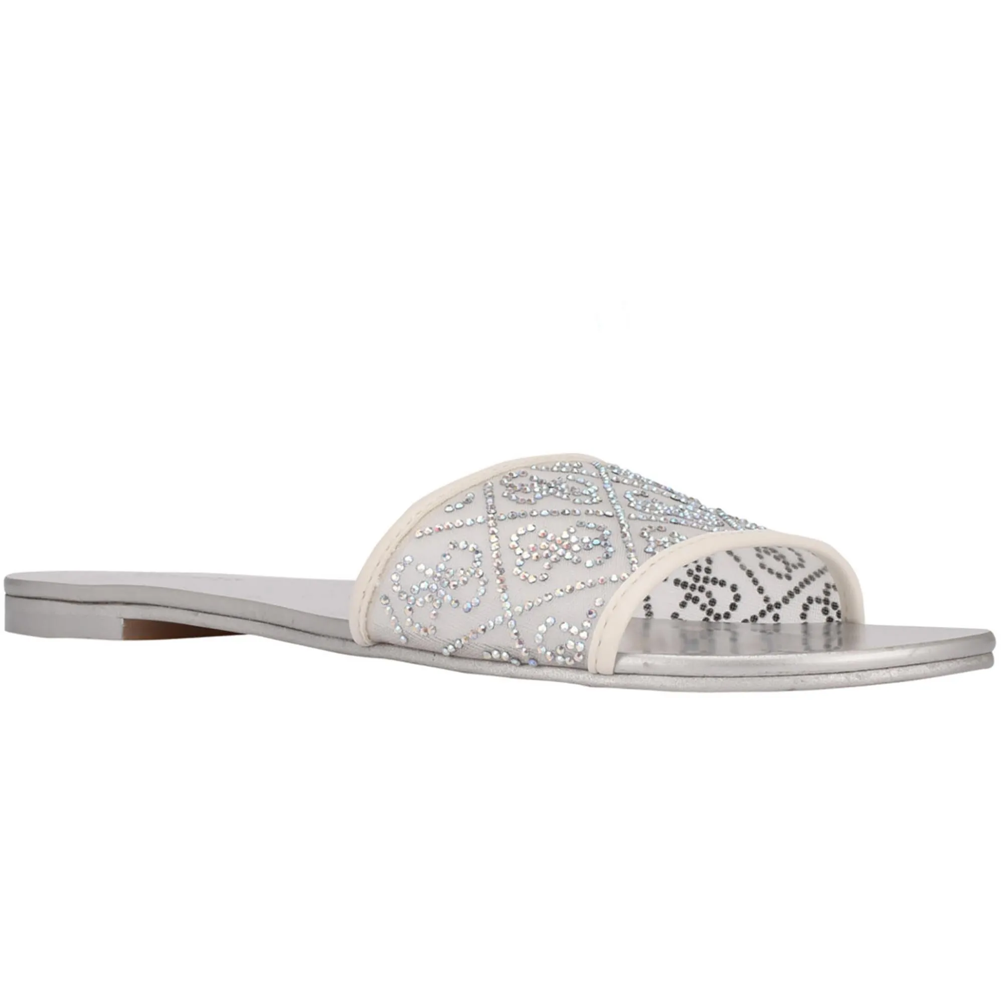 NORRIN Womens Slip On Open Toe Slide Sandals