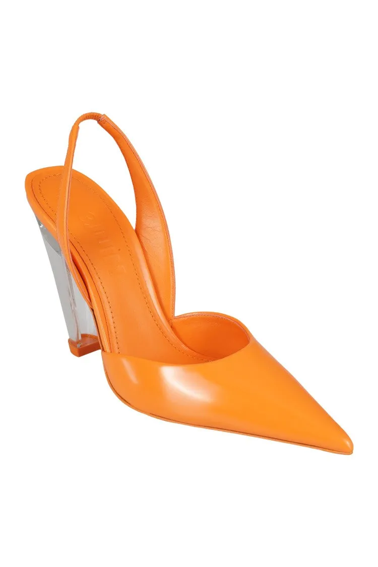 Orange Leather Sandal