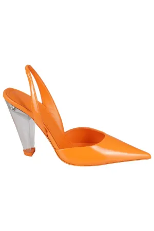 Orange Leather Sandal