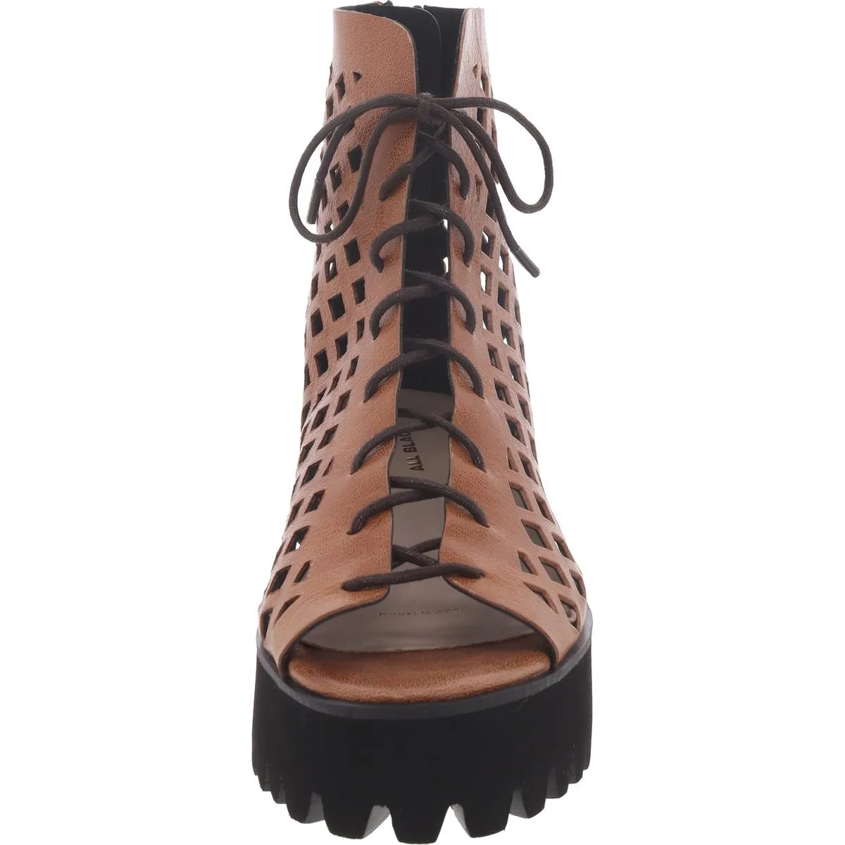 OT Perf Flatform Camper Womens Leather Lace-Up Gladiator Sandals