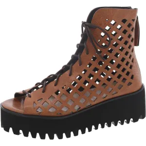 OT Perf Flatform Camper Womens Leather Lace-Up Gladiator Sandals