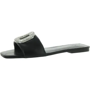 Paden Womens Faux Leather Slide Sandals