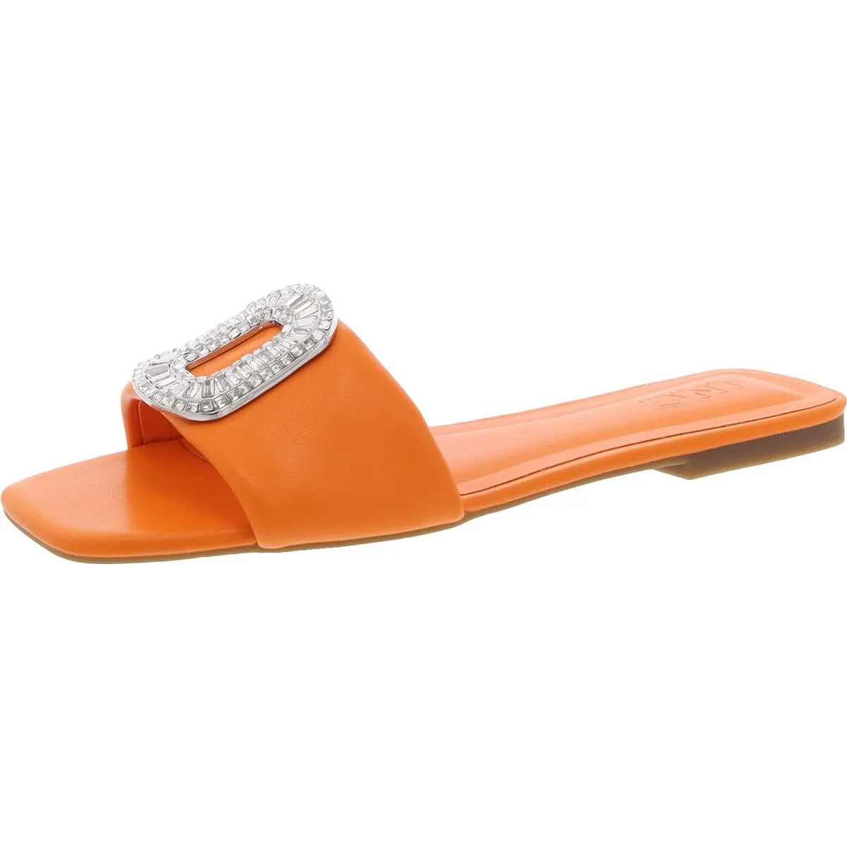 Paden Womens Faux Leather Slide Sandals