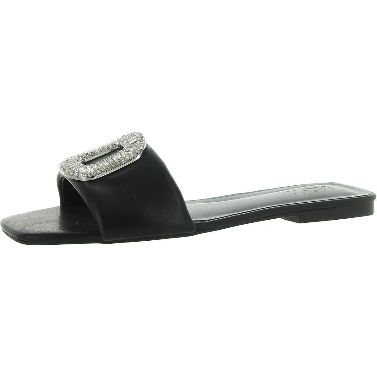 Paden Womens Faux Leather Slide Sandals