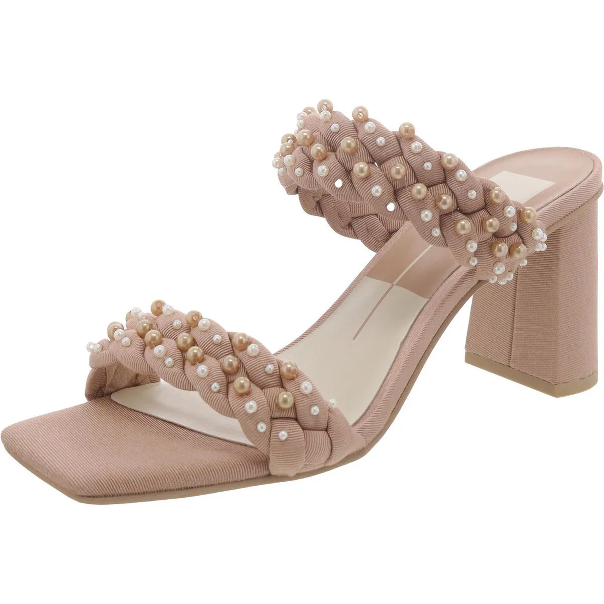 PAILY PEARL Womens Square toe Slip on Heels