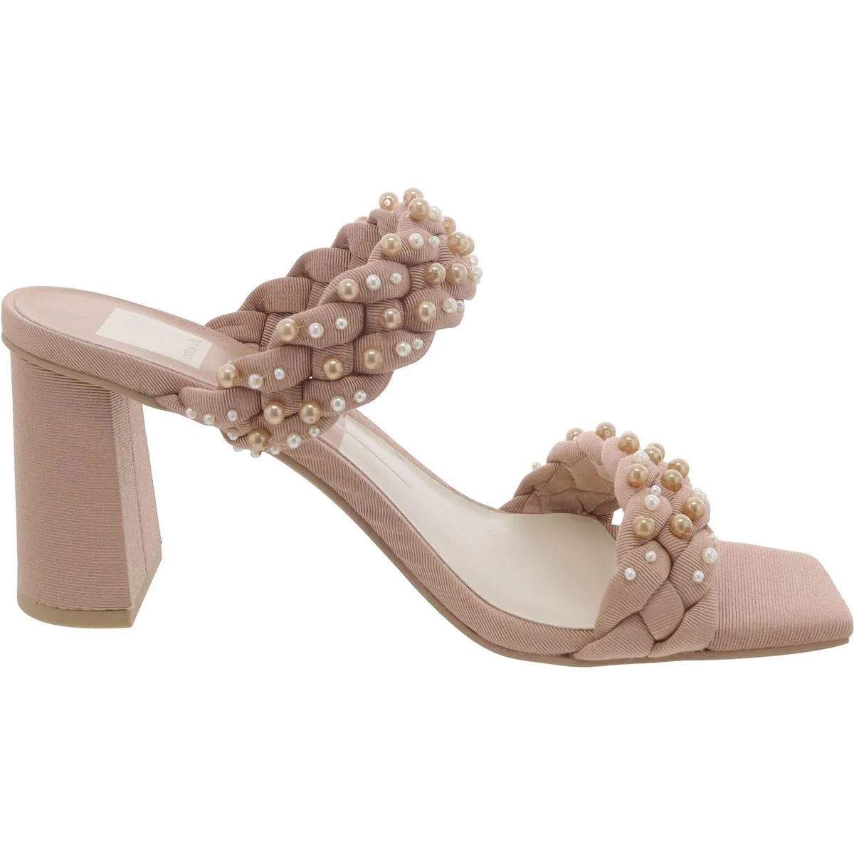 PAILY PEARL Womens Square toe Slip on Heels