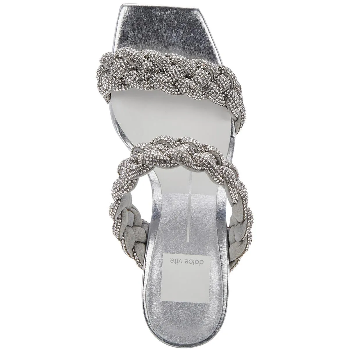 Paily Rhinestone Womens Embellished Manmade Block Heel