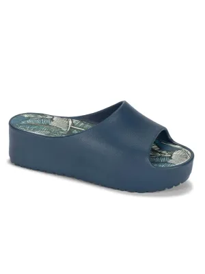 Parvati Womens Round toe Platform Slide Sandals
