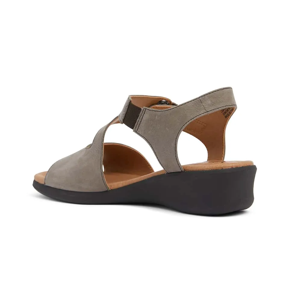 Patty Heel in Grey Leather