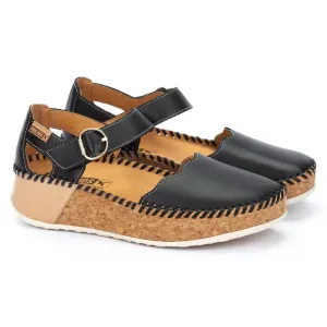 Pikolinos Marina Black Leather Sandal (Women's)
