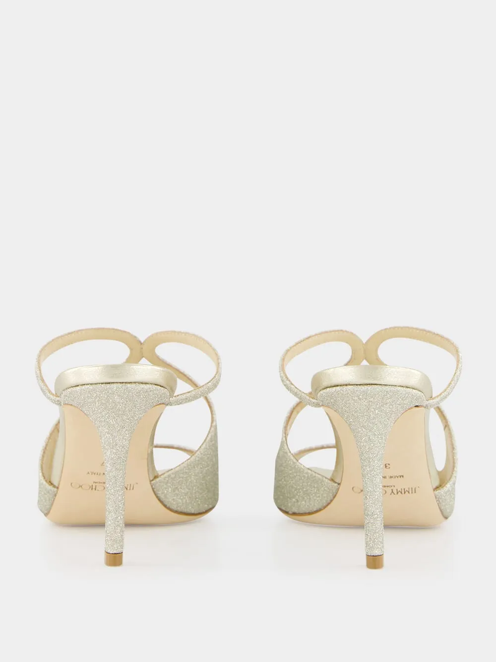 Platinum Ice Anise Glitter Sandals