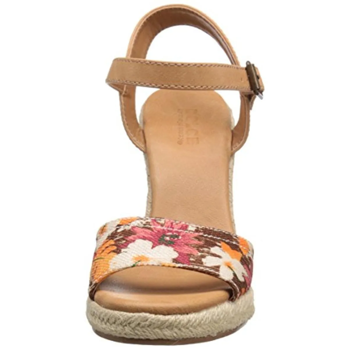 Posey Womens Espadrille Floral Print Wedge Sandals