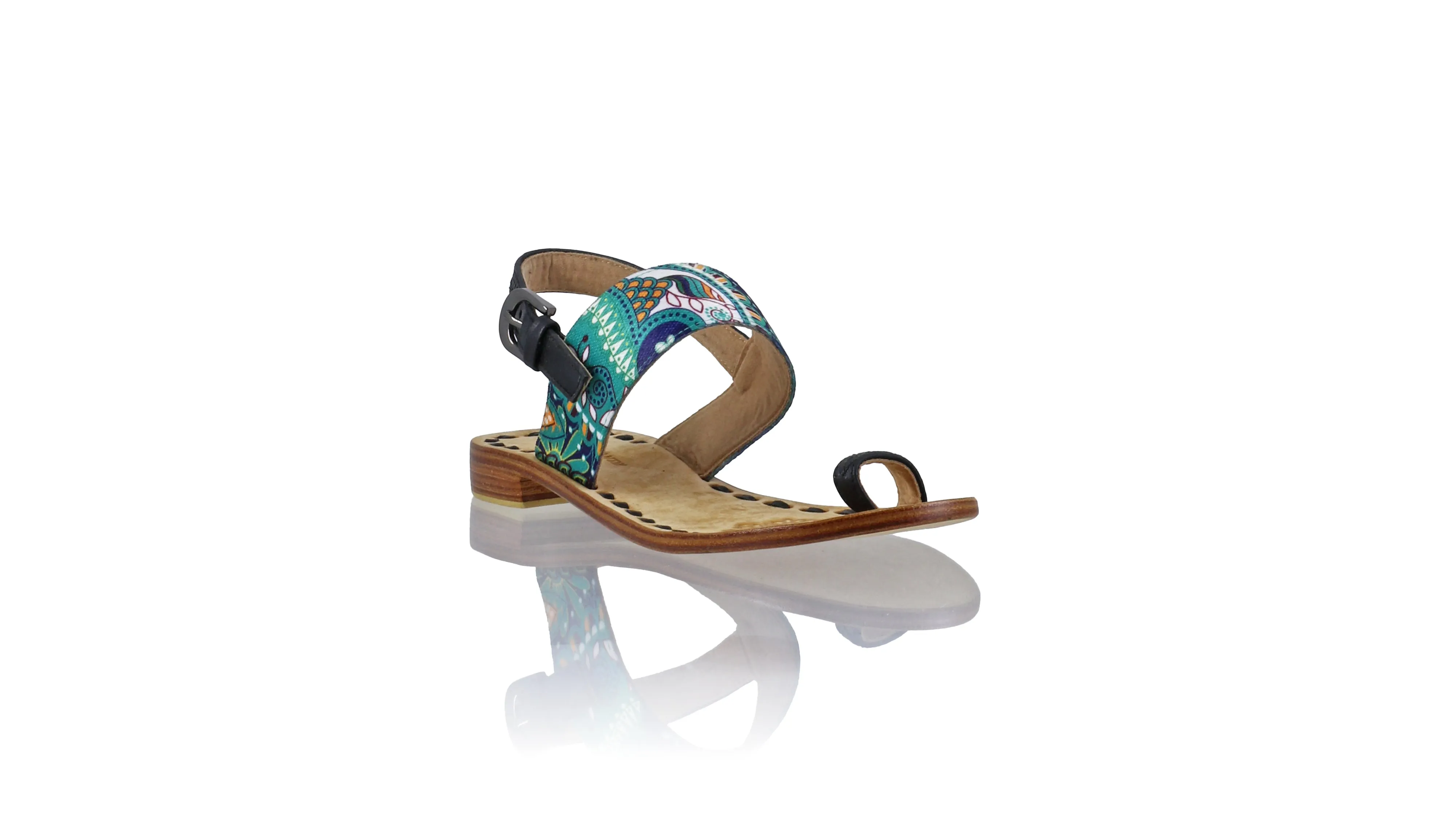 Prana 20mm Flat - Black & Tosca PaisleyRibbon