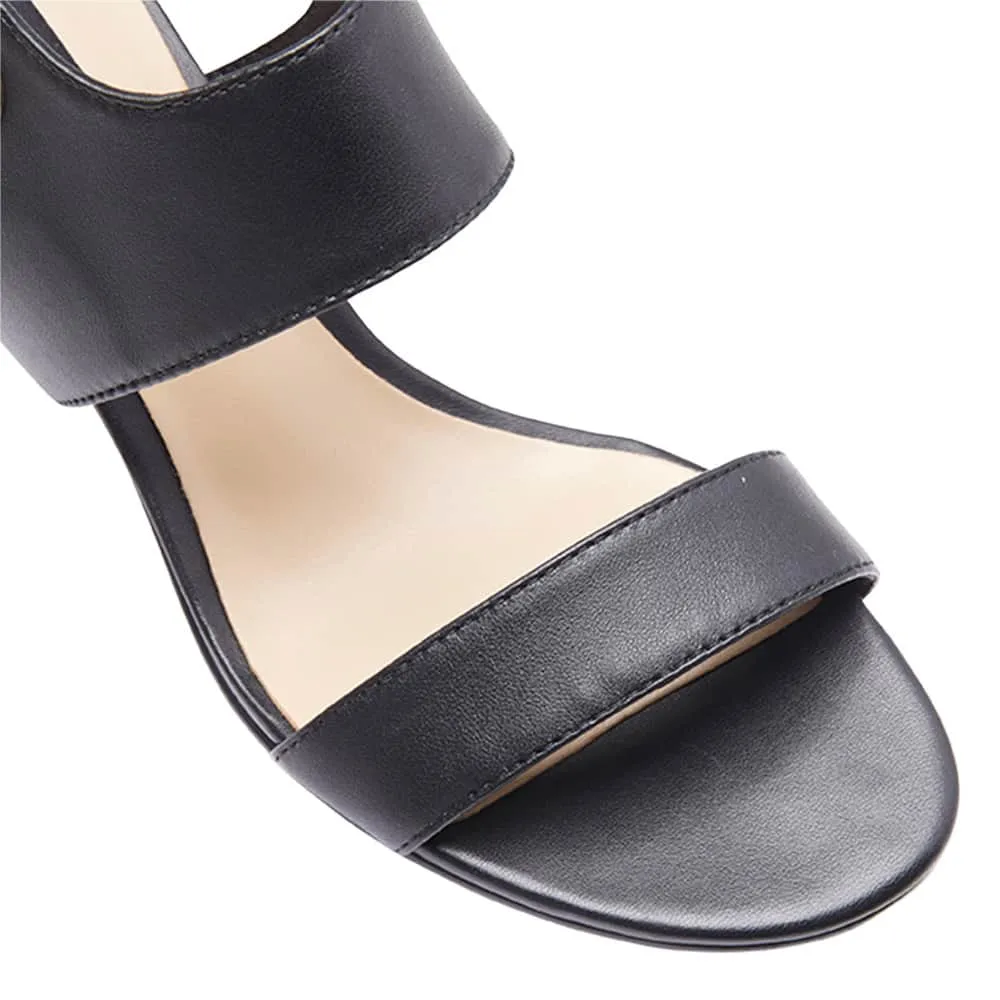 Pride Heel in Black Leather