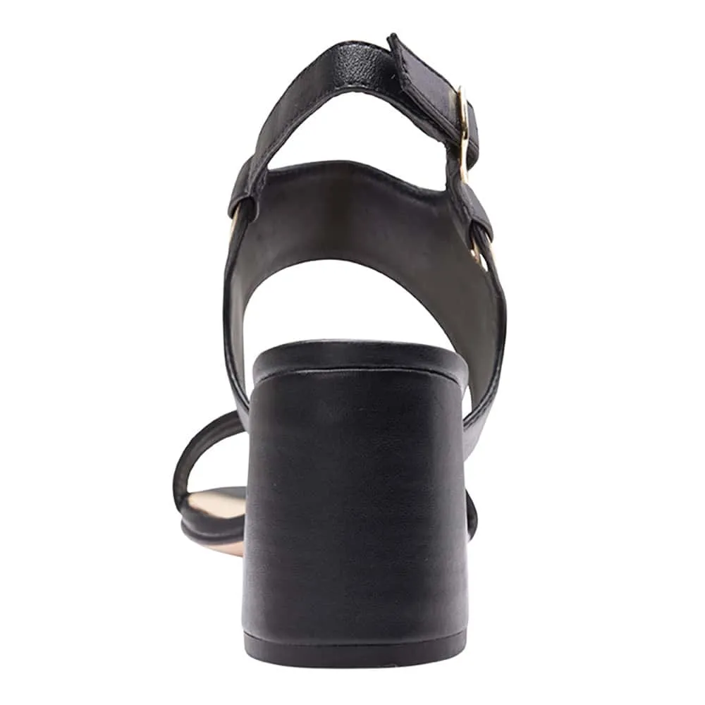 Pride Heel in Black Leather