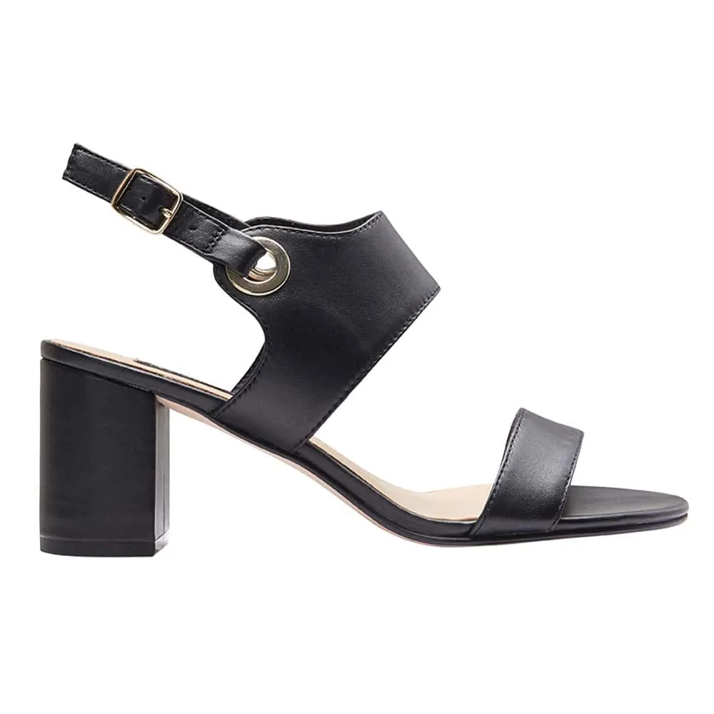 Pride Heel in Black Leather