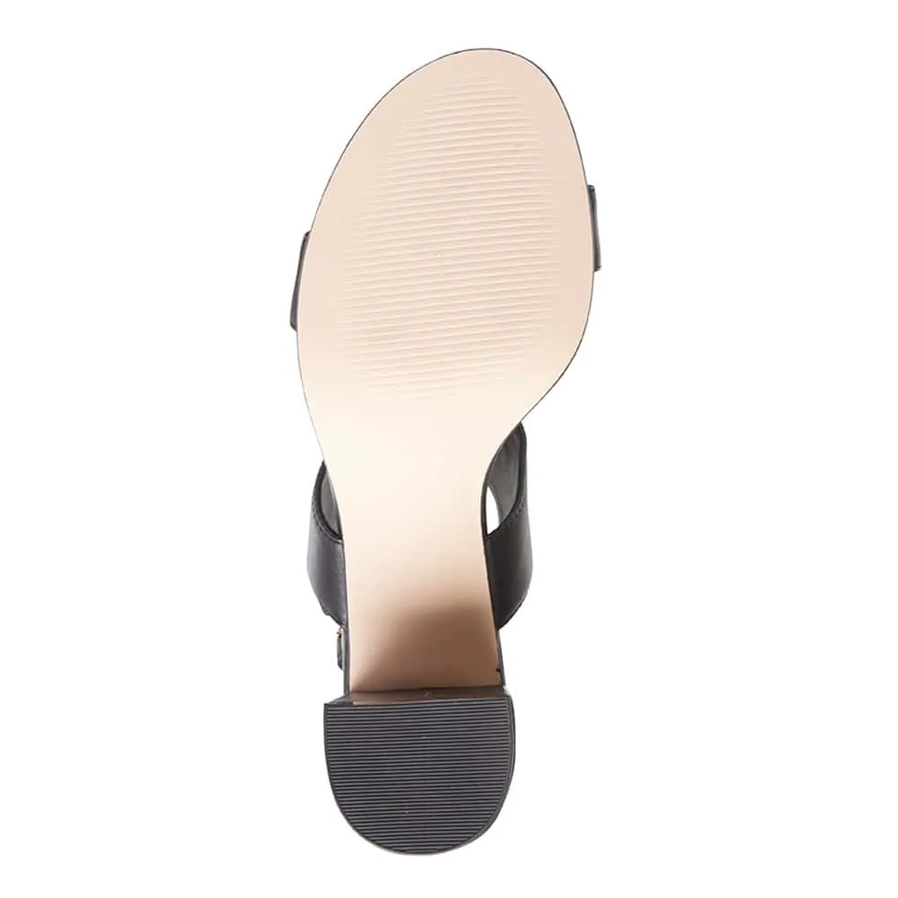 Pride Heel in Black Leather
