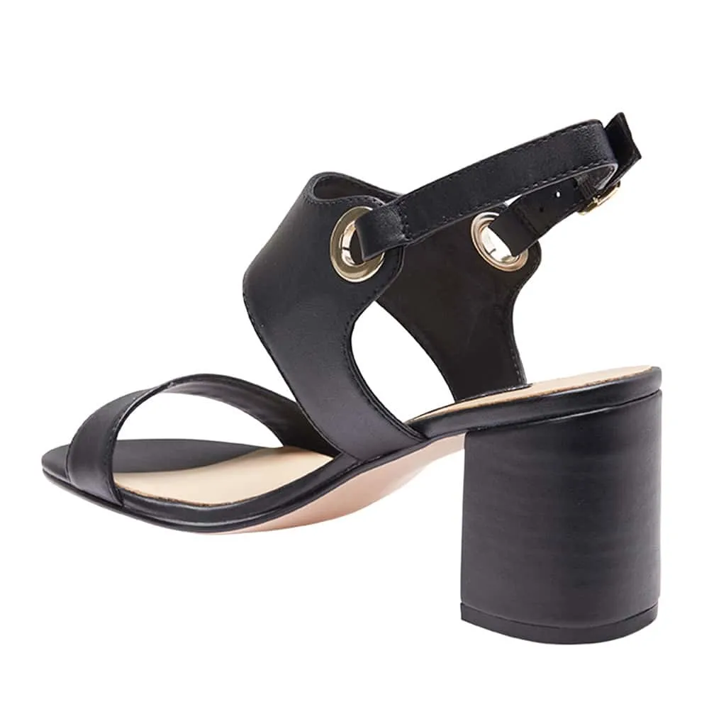 Pride Heel in Black Leather